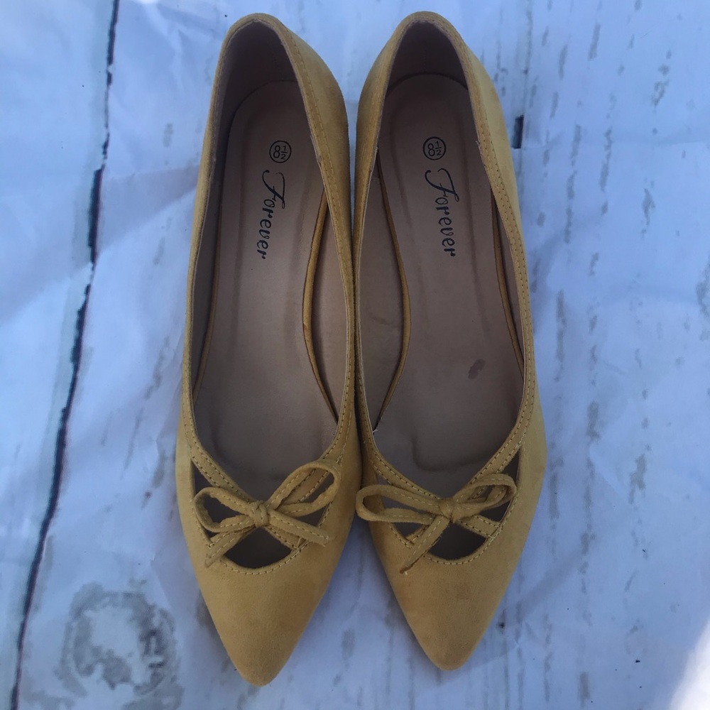 Yellow Kitten Heels